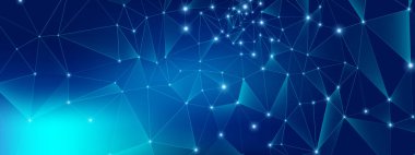 Teknoloji Gelecek. Büyük Veri Merkezi. Mavi 