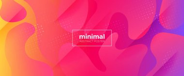 Renkli 3d Akışkan Banner. Fütüristik Gradyan. 