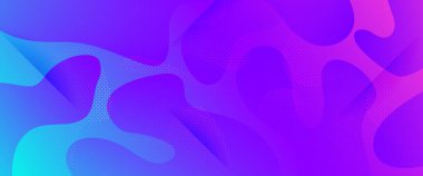 Noktalı 3d Akışkan Banner. Hareket İllüstrasyonu. 