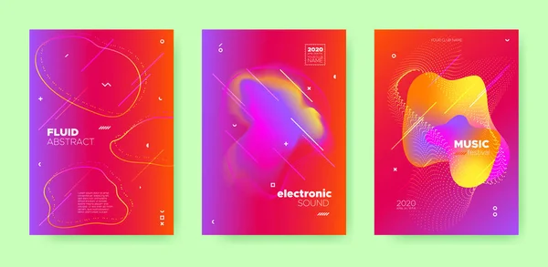 Czerwone tło płynów. Gradient Music Design. — Wektor stockowy