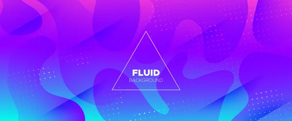 Violet 3d Fluid Banner. Εικονογράφηση κίνησης. — Διανυσματικό Αρχείο