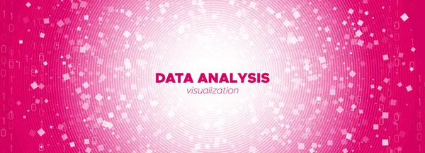 Fondo binario rosa. Dígitos de matriz. Brilla. — Archivo Imágenes Vectoriales