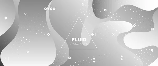 3d fond liquide. Memphis monochrome — Image vectorielle