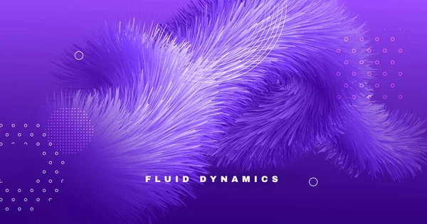 Vetor de fluido 3d. Movimento Gradiente de Fluxo. Abstrato —  Vetores de Stock