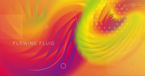 Dinámica de fluidos. Cubierta 3d. Resumen Antecedentes . — Vector de stock