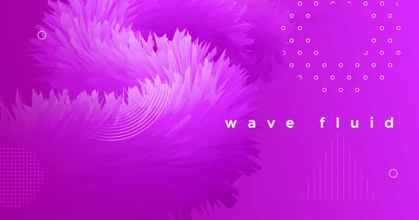 3d Movement. Wave Flyer. Pink Graphic Wallpaper. — Stock Vector