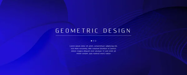 Blue Futuristic Background. Brochure sur les formes de flux. — Image vectorielle