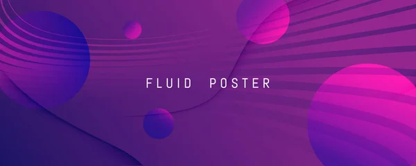 Fluido de fundo. 3d linhas de fluxo papel de parede. Cor — Vetor de Stock