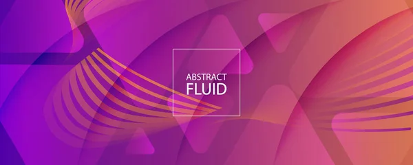 Fondo de fluido abstracto. Rayas de gradiente 3d. — Vector de stock