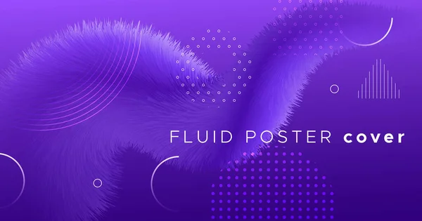 3d Fluid Vector. Flow Vibrant Movement. Grafică — Vector de stoc
