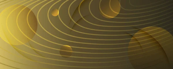 Curva vectorial abstracta. Movimiento geométrico de oro. — Vector de stock