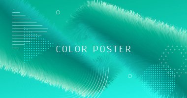 Mavi Gradyan Sıvısı. 3D Soyut Hareket. Grafiksel 