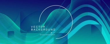 Karanlık Dinamik Dalga. Akış Soyut Flyer. Vektör 