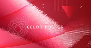 Akışkan sıvı. Dalga Banner. Kırmızı Dinamik Şablon. 