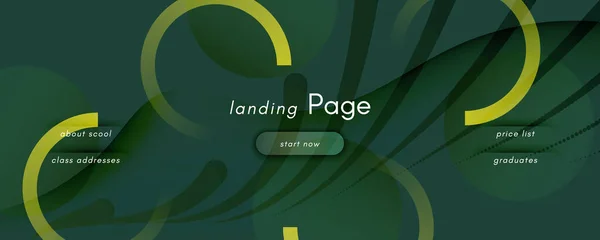 Álcázás landolás Page Design. Absztrakt folyadék — Stock Vector