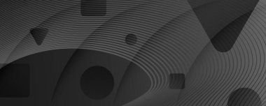 Siyah Dijital Arkaplan. Akış 3D Tasarım. Vektör 