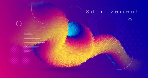 Sıvı Soyut. Flow Dynamic Konsepti. Vektör 