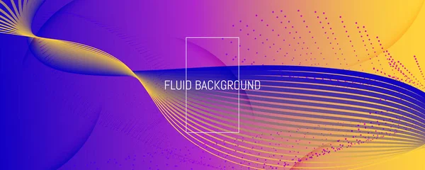 Fluid Abstract. Página de aterrizaje de flujo. Formas 3d — Vector de stock