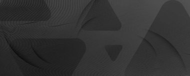 Gri Dijital Arkaplan. Sıvı 3d şeritler. Dalga 