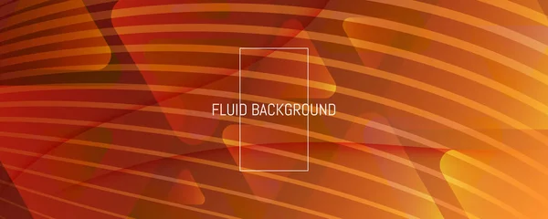 Vivid Fluid Flow. Yellow Futuristic Movement. 3d — Stock Vector