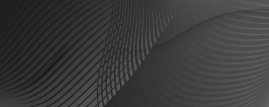 Gri Dijital Arkaplan. Akış 3D Tasarım. Dalga 