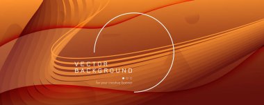 Renk Sıvısı Akımı. Turuncu Dinamik Arkaplan. 3d 