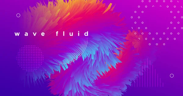 Fluid Abstract. 3d Graphic Background. Color — Stock Vector