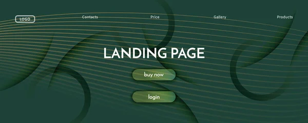 Army Landing Page Design. Prospekt - čáry toku. — Stockový vektor