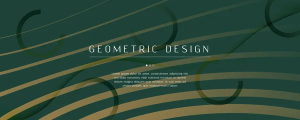 Diseño de Landing Page verde. Banner de línea de flujo 3d. — Archivo Imágenes Vectoriales