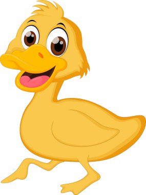 vektör çizim şirin bebek ördek çizgi film 