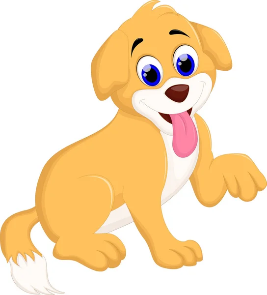 Vector Illustratie Schattige Hond Cartoon — Stockfoto