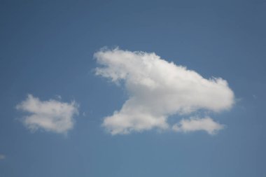 Bu güzel bulut mavi gökyüzünde av peşinde açık ağzı ile yırtıcı bir hayvan gibi