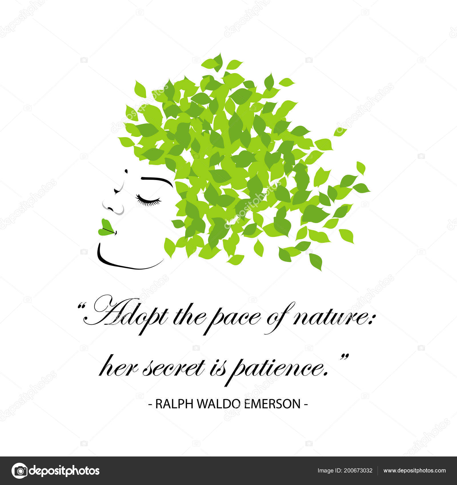 Quotes Nature Adopt Pace Nature Her Secret Patience Happy Earth Stock Vector Image By C Shawlin