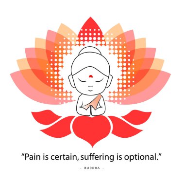 Motivasyonel teklif ile küçük Buda.