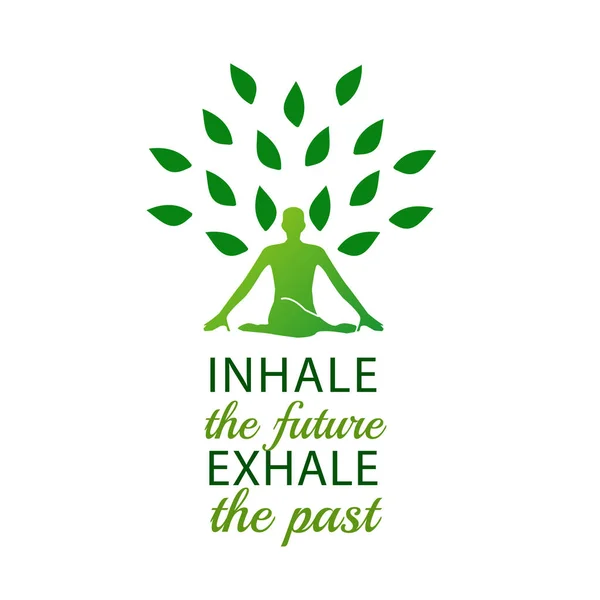 Meditación Inhale Futuro Exhale Pasado — Archivo Imágenes Vectoriales