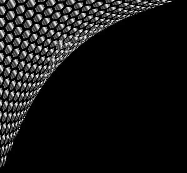 Texture Métallique Argentée Sur Noir — Image vectorielle