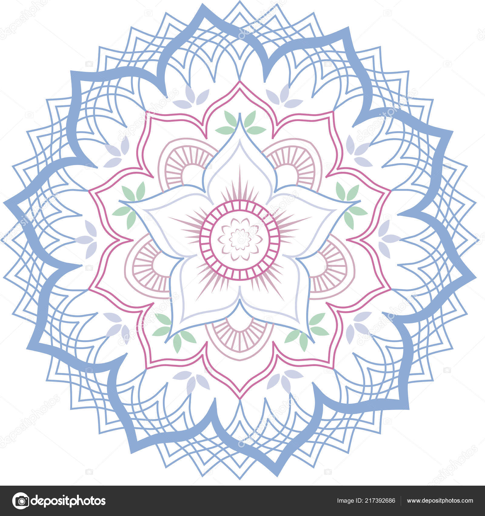 Download Lotus Flower Geometric Mandala — Stock Vector © shawlin ...