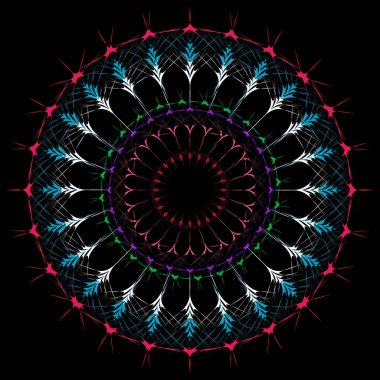 Karmaşık sanatsal renkli Mandala