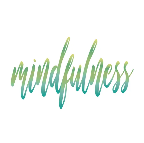 Mindfulness Metin Yumuşak Renklerde — Stok Vektör