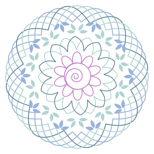 Mandala Géométrique Fleur Lotus — Image vectorielle