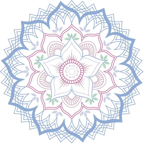 Mandala Géométrique Fleur Lotus — Image vectorielle