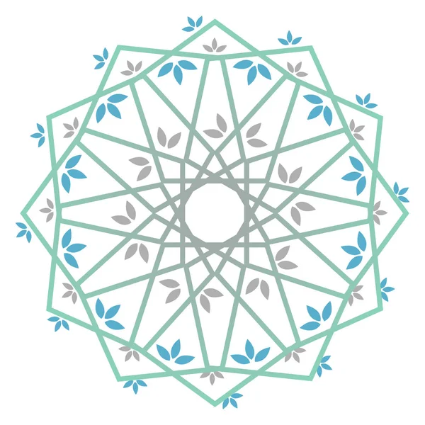 Mandala Feuille Fleur — Image vectorielle