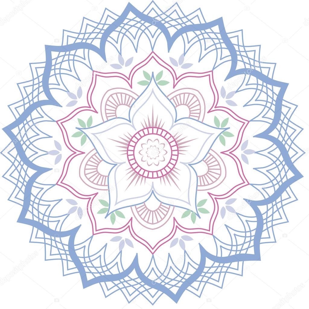 Download Lotus Flower Geometric Mandala — Stock Vector © shawlin ...