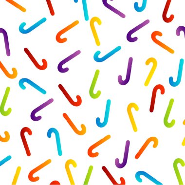 Beyaz arkaplanda renkli baston şekerler