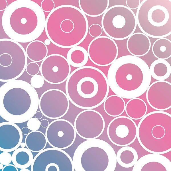 Minimalistische Rosa Blauen Gradienten Kreis Zusammensetzung Hintergrund — Stockvektor