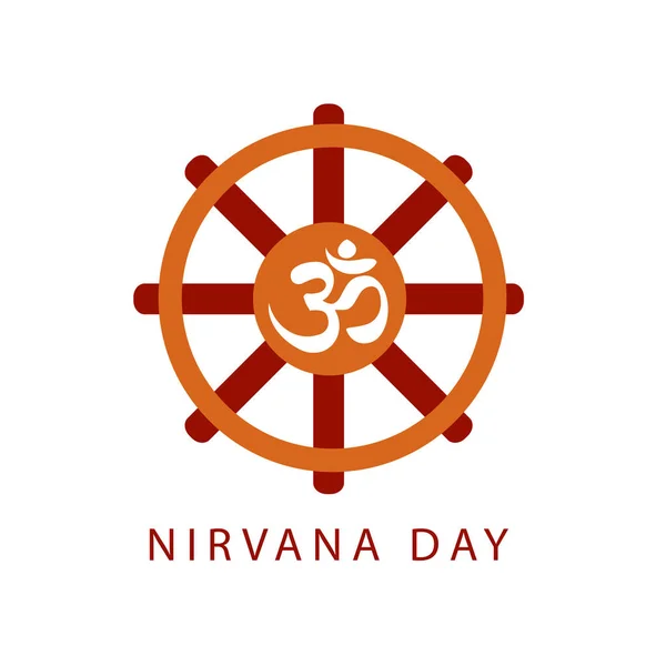 Boeddhistische Viering Van Nirvana Dag Dag Waardoor Verlichting Dood Verlichting — Stockvector