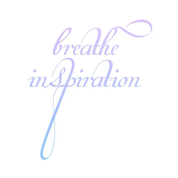 Breathe Inspiration Concept Motivational Quote Creative Idea — Stock Vector