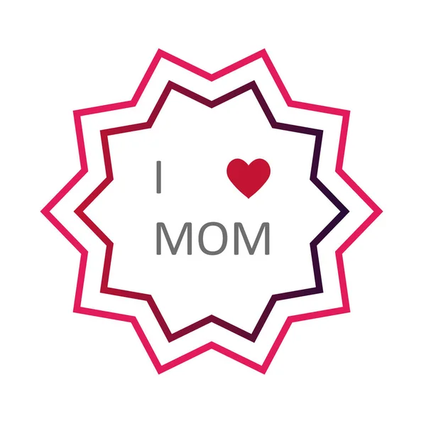 Dia Das Mães Letras Emblemas Emblemas —  Vetores de Stock