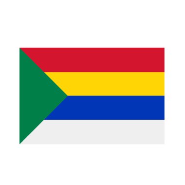 Druze religion flag insignia- Five colors represent 5 pillars clipart