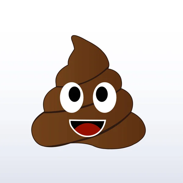 Humor Shit Poop Emoji Funny Kawaii Character — Stock Vector